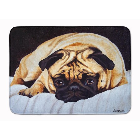 Carolines Treasures Fred the Pug Machine Washable Memory Foam Mat AMB1194RUG